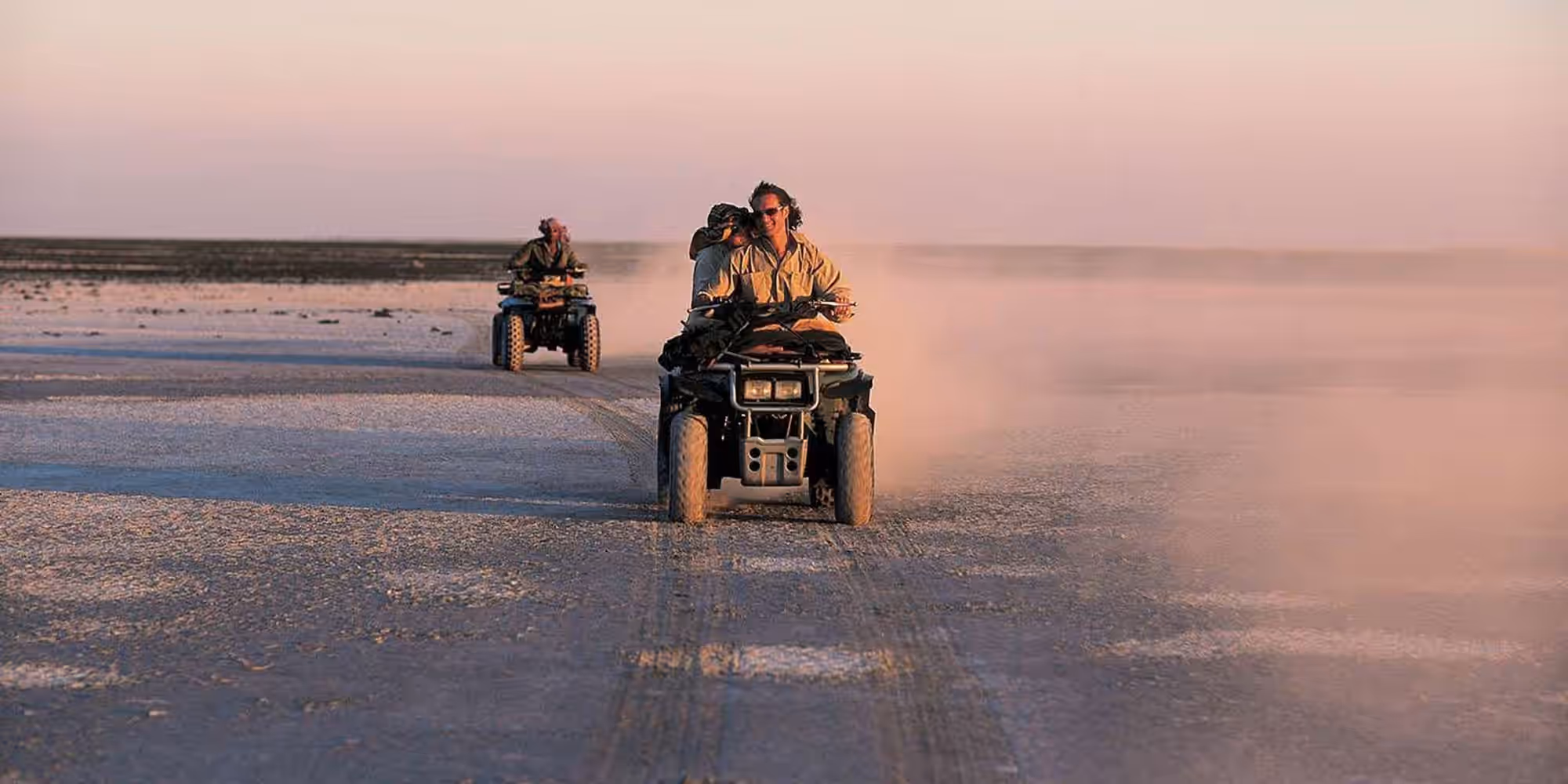 Quad Biking on the Makgadikgadi Salt Pans